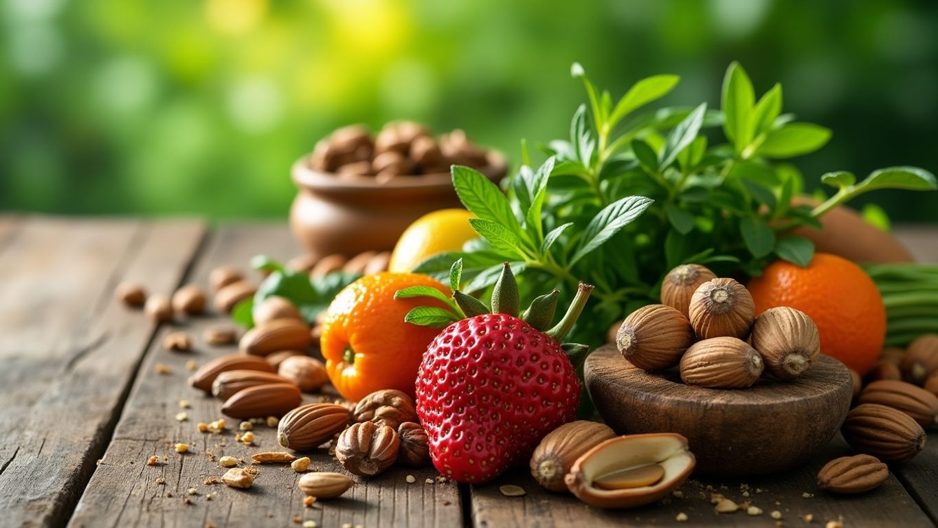 Fresh herbs, nuts, and fruits for testosterone boost.Should I Take Testosterone Booster