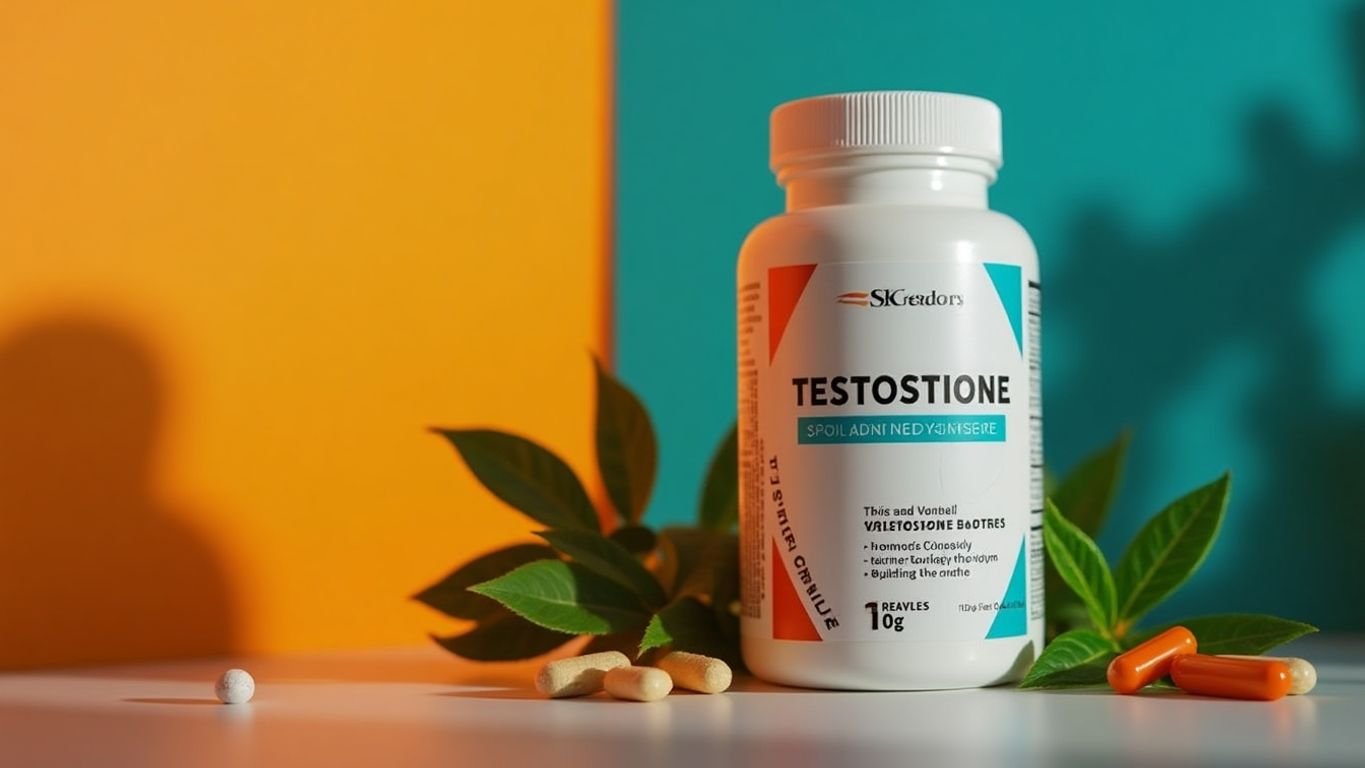 Testosterone booster bottle on a clean background.What is the Testosterone Booster Cycle