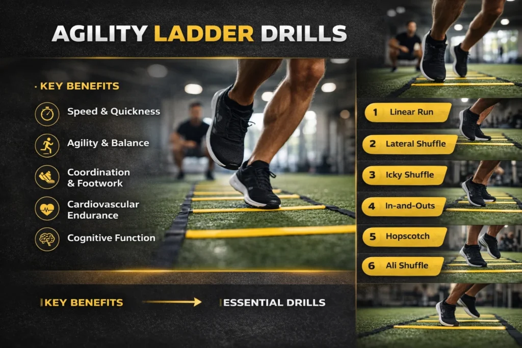 Agility ladder drills workout
