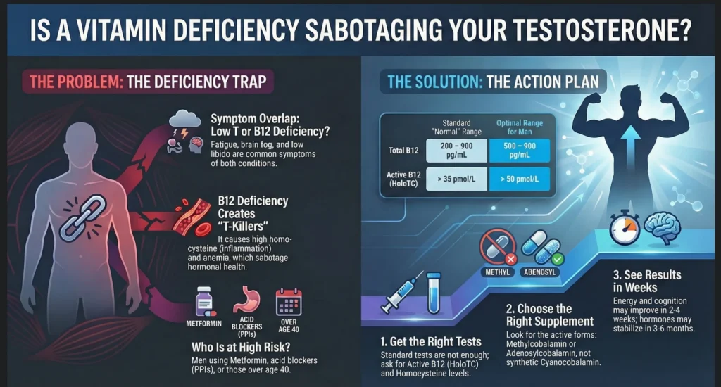 B12 Deficiency Sabotages Testosterone Health.
