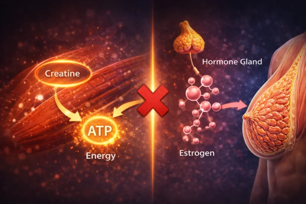 Creatine energy, estrogen separation