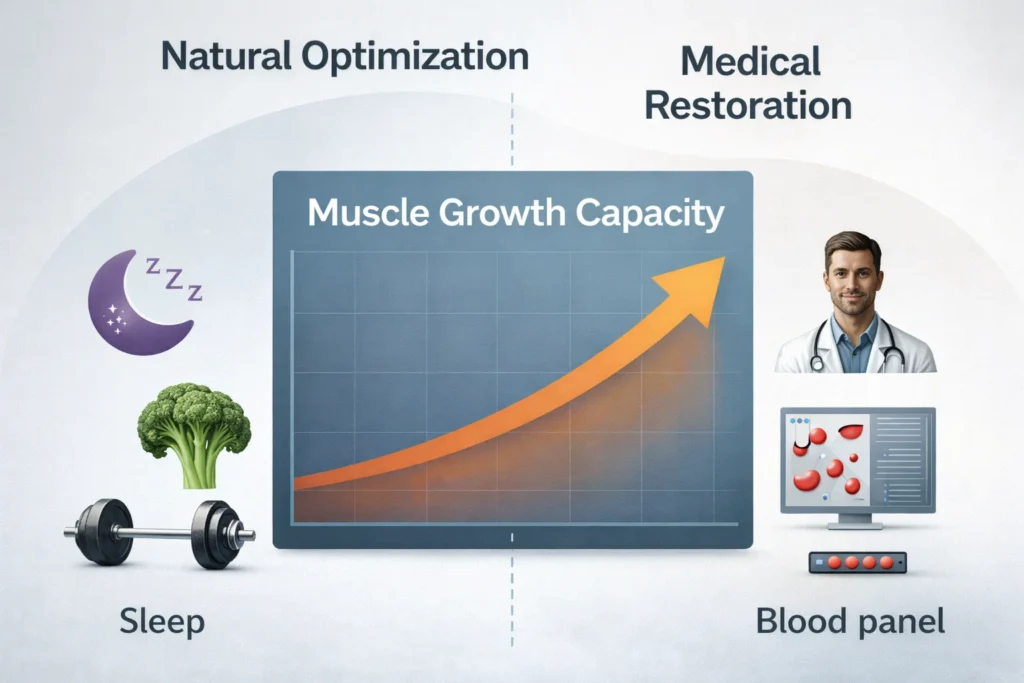 Muscle growth capacity optimization