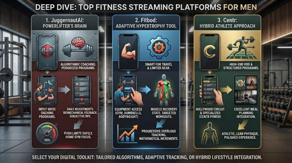 Fitness app comparison infographic
