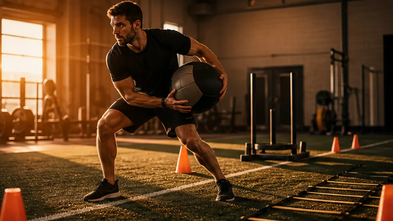 Sport-specific strength and conditioning training for men hero image