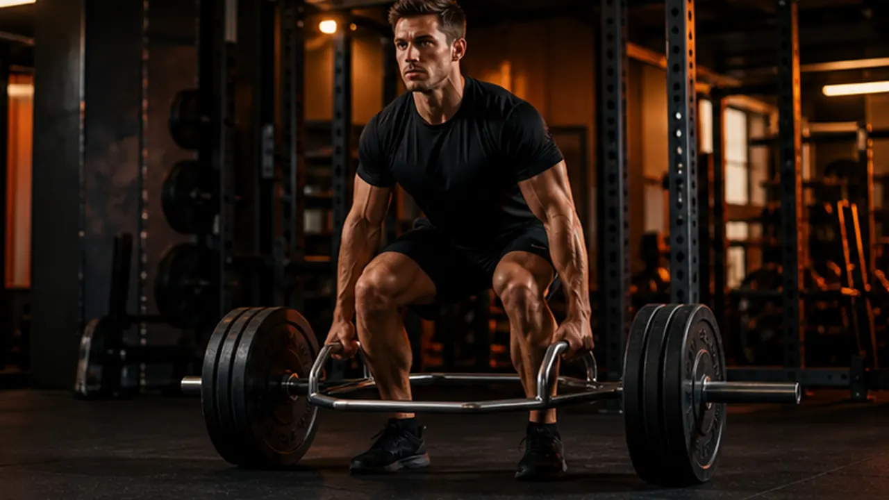 Athlete performing strength training for sport performance