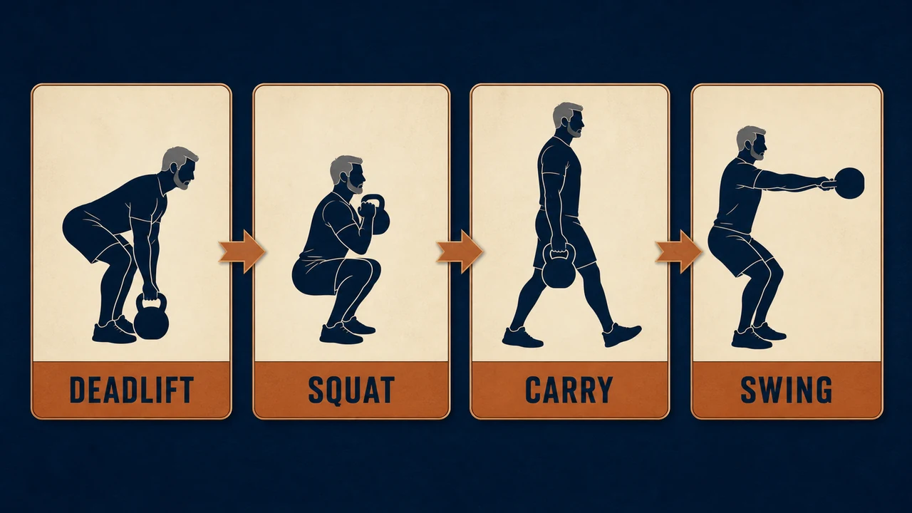 Kettlebell Workout for Men Over 50 | Strength and Conditioning Plan 6 Kettlebell progression for men over 50 from hinge to swing