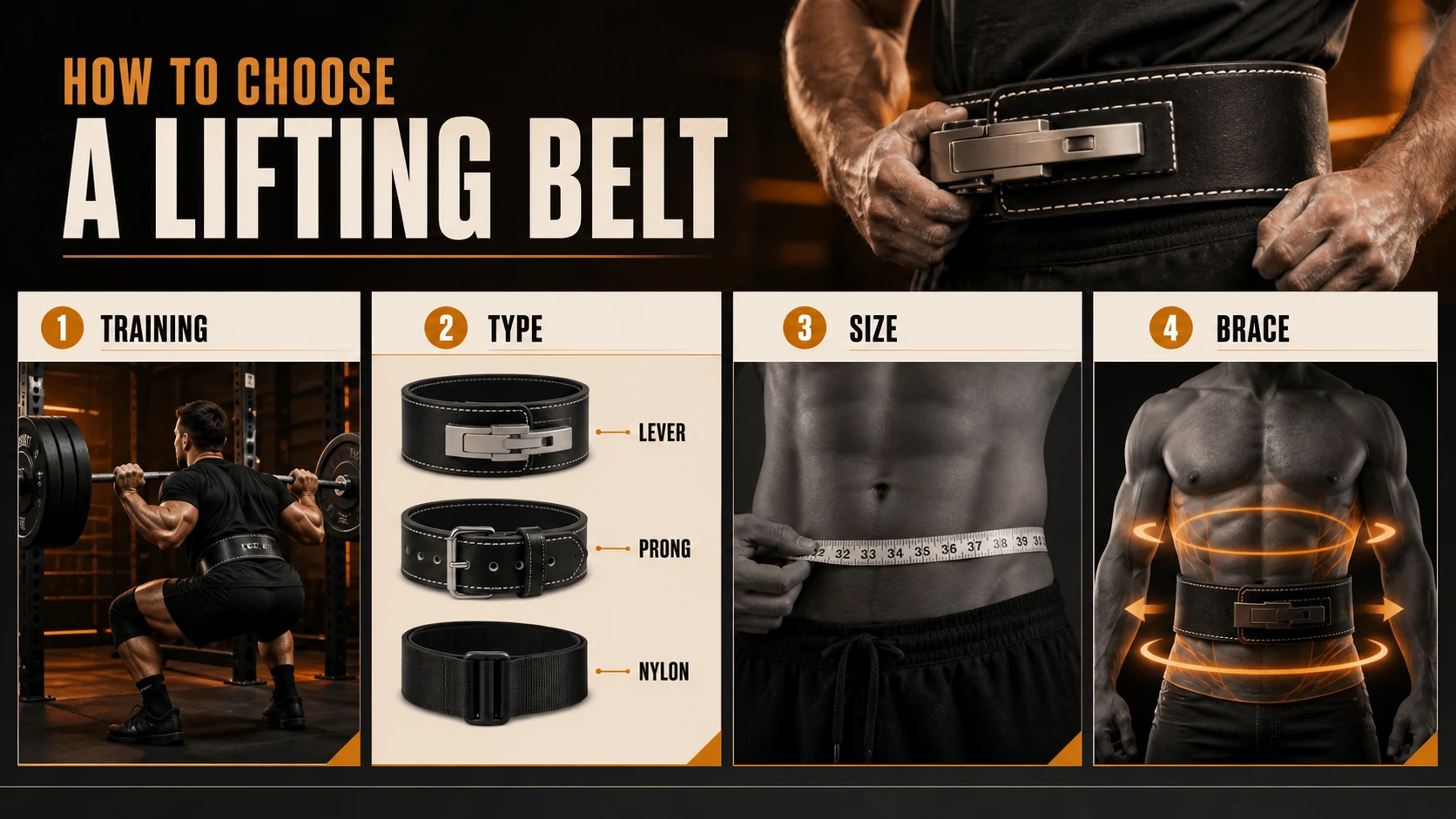Best Lifting Belt for Men | Lever, Prong and Nylon Picks Compared 3 Lifting belt buyer guide covering training, type, size and bracing