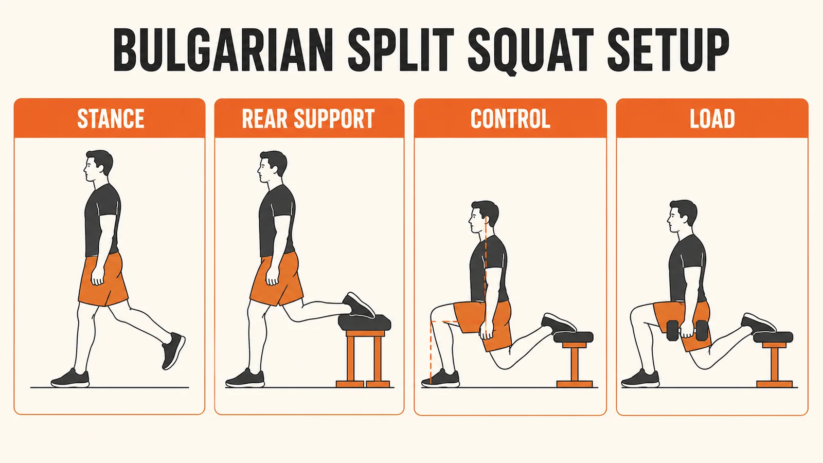 Bulgarian Split Squats | Setup, Form, Progressions, and Joint-Friendly Fixes 6 Bulgarian split squats decision infographic
