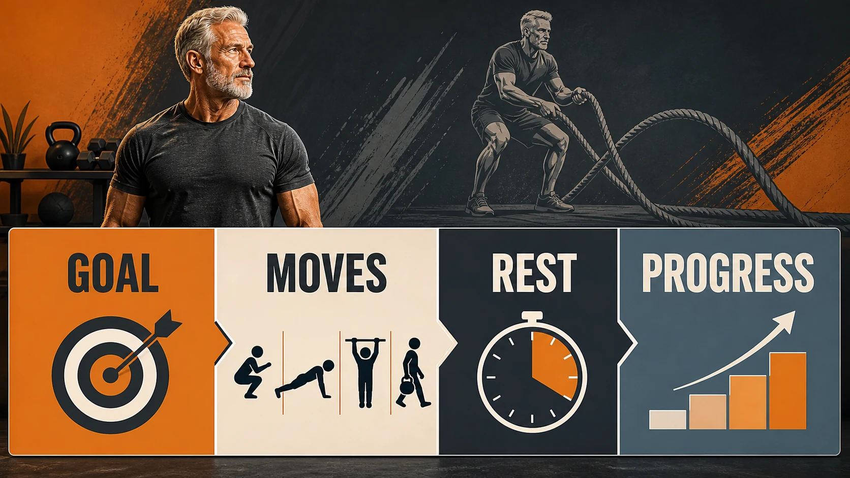 Circuit Training for Men Over 50: Benefits, Workouts, and Safe Progression 7 Circuit training decision path for goal exercise selection work rest and progression