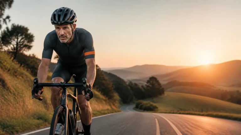 Cycling-Specific Training | Build Endurance, Power, and Durability 12 Male cyclist over 50 completing a controlled endurance ride on a rolling road