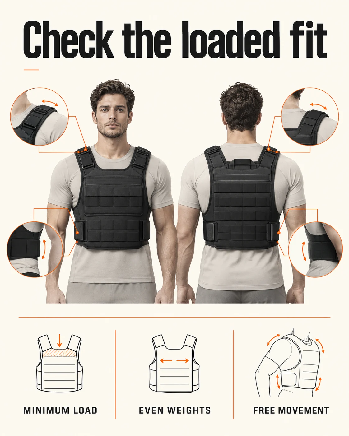 Best Weighted Vests for Men | Compare the Actual Load Ranges 6 Weighted-vest minimum load, front/rear balance and movement clearance.