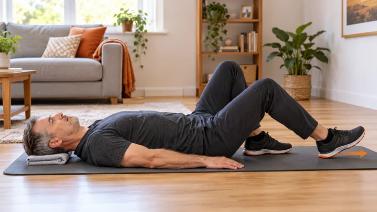 Core Workout for Beginners | Your First Controlled Session 9 Illustrative home exercise scene for core workout for beginners; not a tested product or measured technique demonstration.