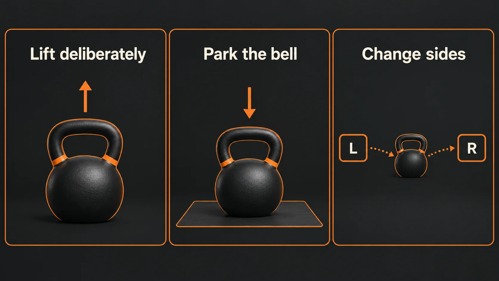 Kettlebell Workout for Men Over 50 | Slower Practice and Bell Handling 3 Controlled kettlebell lifting, parking the bell on the floor, and recording left and right sides separately.